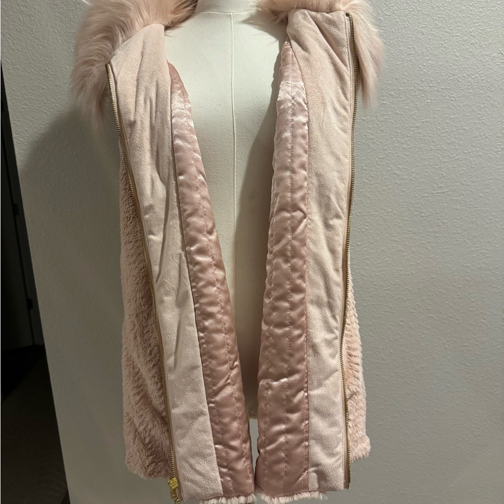 Marc New York Blush Faux Fur Vest